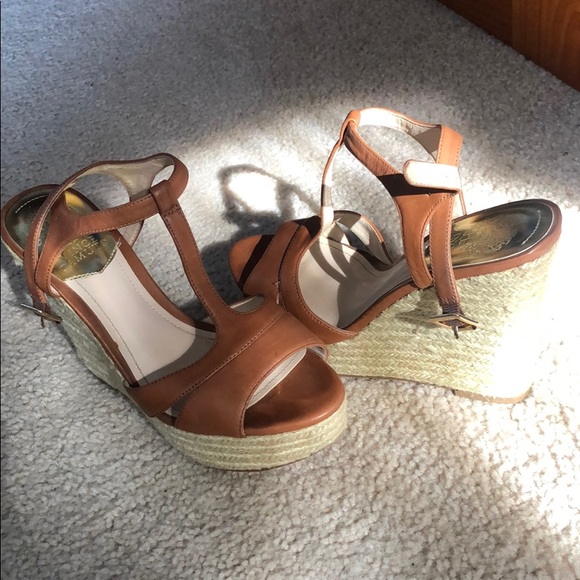 Vince Camuto espadrilles wedges 7.5 t-straps brown - Picture 2 of 8